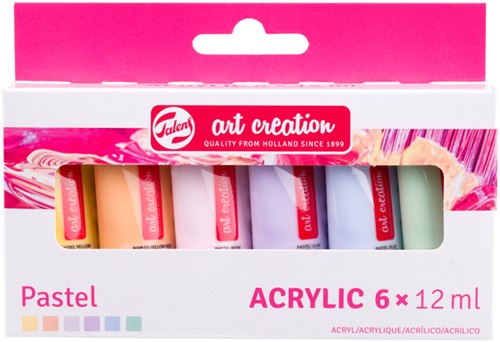 Acrylverf Talens Art Creation 12ml 6st pastel ass 6 Stuk