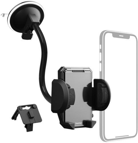 Smartphonehouder Hama 2-in-1 voor de auto 1 Stuk