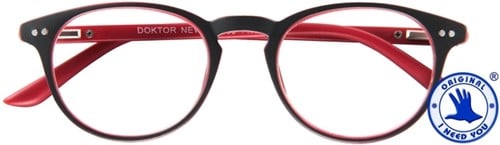 Leesbril I Need You +1.00dpt Dokter New grijs-rood 1 Stuk