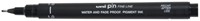Fineliner Uni-ball Pin 1mm zwart 12 Stuk