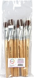 Kwast Qrea synthetisch set à 11 breedtes 11 Stuk