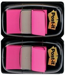 Indextabs 3M Post-it 680 25.4x43.2mm duopack roze 100 Vel