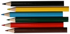 Kleurpotloden kort set a 6 kleuren 6 Stuk