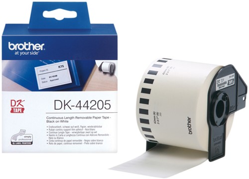 Etiket Brother DK44205 doorlopend 62mm 30m wit 30 Meter