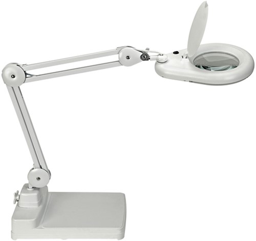 Loeplamp MAUL Viso LED met voet wit 1 Stuk
