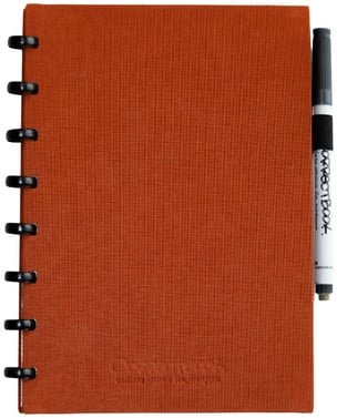 Notitieboek Correctbook A5 blanco 40blz linnen red 1 Stuk