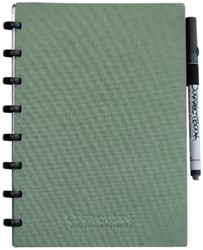 Notitiebk Correctbook A5 blanco 40blz linnen green 1 Stuk