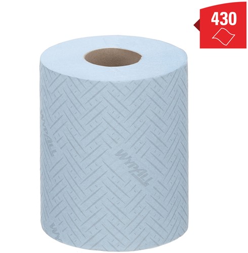 Poetspapier WypAll L10 1laags 430 vel blauw 6 Rol-3