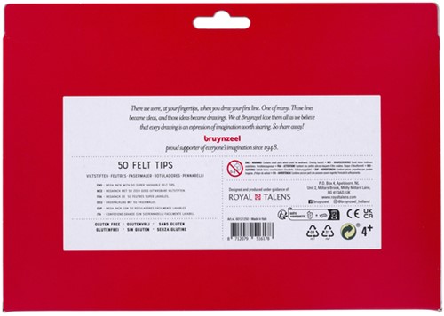 Viltstift Bruynzeel Kids assorti 50 stuks 50 Stuk-3