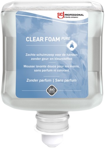 Handzeep SCJ Clear Foam Pure parfumvrij 1L 1 Liter