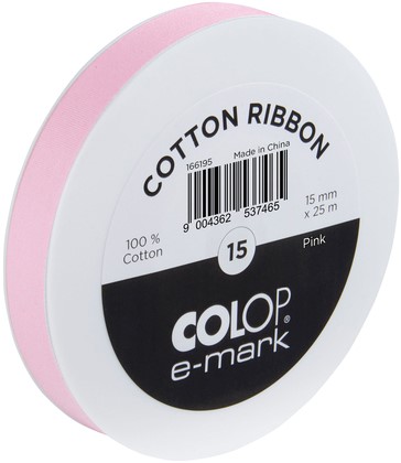 Lint Colop E-Mark 15mmx25m roze 1 Stuk