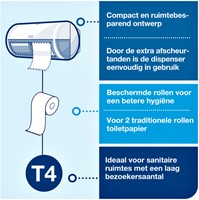 Toiletpapier Tork T4 Premium 4laags 150 vel wit 42 Rol-3