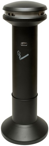 Asbak Rubbermaid Infinity XL staand zwart 1 Stuk