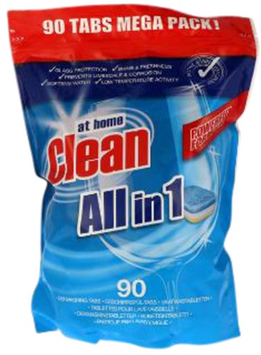 Vaatwastabletten At home clean All-in-One 90 stuks 90 Stuk