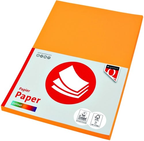 Kopieerpapier Quantore Col-50 A4 160gr diepgeel 50 Vel
