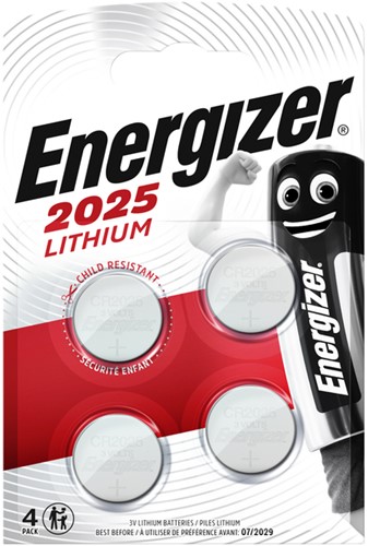 Batterij Energizer CR2025 lithium 4st 4 Stuk