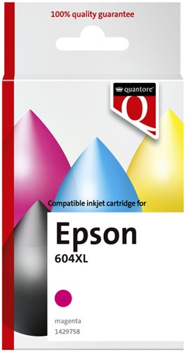 Inktcartridge Quantore Epson 604XL T10H34 rood 1 Stuk