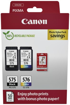 Inktcartridge Canon PG-575 + CL-576 zwart + kleur 1 Stuk