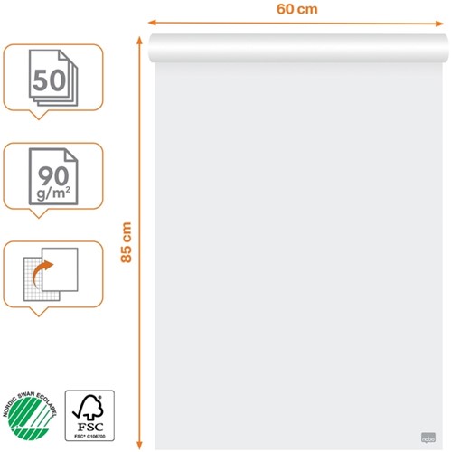 Flipoverpapier Nobo Premium 60x85cm rol 50 Vel-1