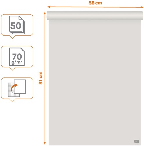 Flipoverpapier Nobo gerecycled 58x81cm plano 1 Stuk-2