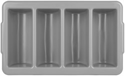 Bestekbak Olympia Kristallon 4 vakken grijs 1 Stuk
