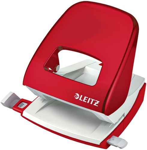 Perforator Leitz WOW 5008 metaal 30 vel rood 1 Stuk