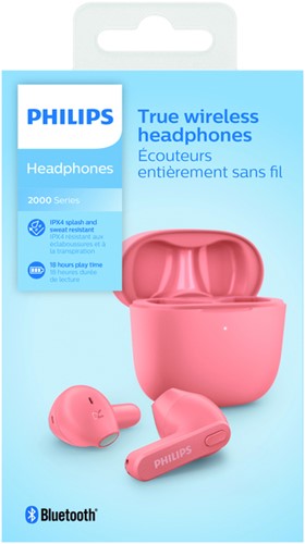 Oortelefoon Philips In-ear TWS TAT2236 roze 1 Stuk