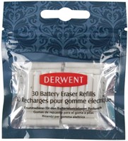 Navulling Derwent gum op batterijen 30 stuks wit 30 Stuk