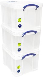 Opbergbox Really Useful 35l pak 3 doz tr wt 1 Stuk