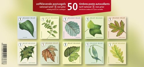 Postzegel Belgie Waarde 1 zelfklevend 5x10 stuks 50 Stuk