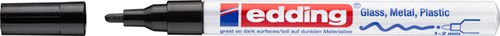 Paintmarker edding 751 oliebasis 1-2mm crea zwart 1 Stuk