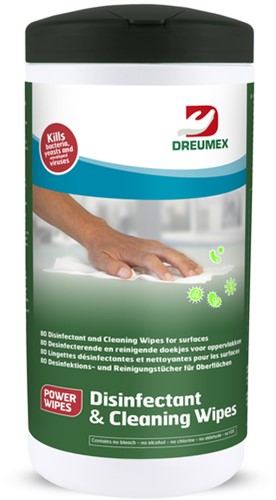 Desinfectiedoekjes Dreumex bus 80 stuks wit 80 Vel