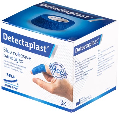 Snelpleister blauw Detectaplast 2.5cmx4.5m 3 Stuk