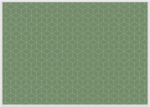 Placemat Hexagon Groen 6 Stuk