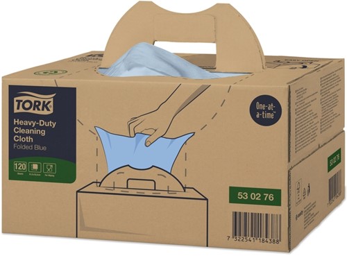 Reinigingsdoek Tork W7 dispenserdoos blauw 530276 120 Vel