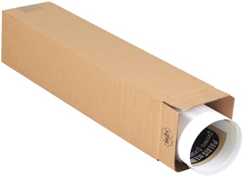 Vierkante koker formaat 430x120x120mm bruin 1 Stuk