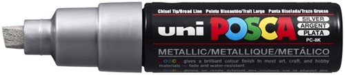 Paintmarker Uni POSCA PC8K B schuin zilver 1 Stuk
