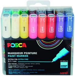 Paintmarker Uni POSCA PC1MC EF 16st assorti 16 Stuk