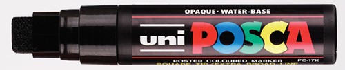Paintmarker Uni POSCA PC17K EB rechthoek zwart 1 Stuk
