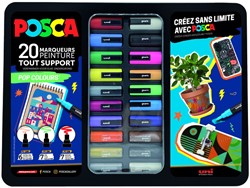 Paintmarker Uni POSCA Pop Colours metalen 20st 1 Stuk