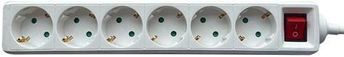 Stekkerdoos BRASQ  6 voudig 1.4 meter wit 1 Stuk