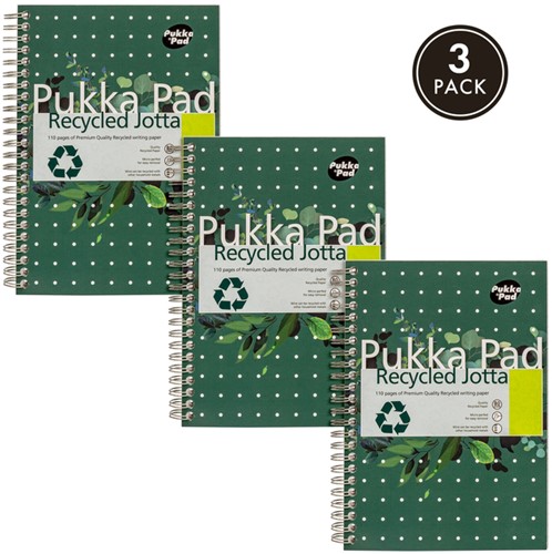 Notitieboek Pukka Jotta A5 lijn 110pag 80gr gn 1 Stuk-3