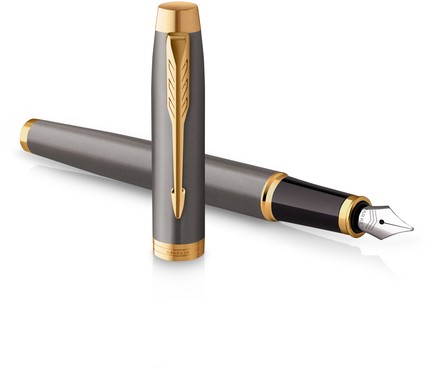Vulpen Parker IM Grey Collection GT F grijs 1 Stuk-1