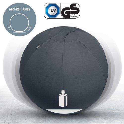 Actieve zitbal Leitz Ergo 75cm anti-rol donkergs 1 Stuk-3