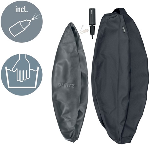 Actieve zitbal Leitz Ergo 75cm anti-rol donkergs 1 Stuk-10
