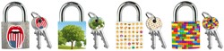 Hangslot Masterlock 30mm 4 patronen assorti 1 Stuk