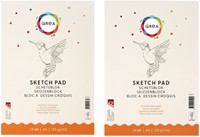 Schetsblok Qrea A5 24vel 120gr gelijmd 24 Vel-2