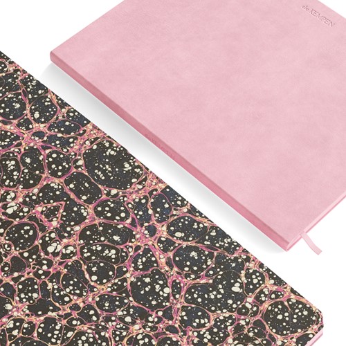 Notbk de KEMPEN Brut 110x160 blanco 160pag roze 1 Stuk-2
