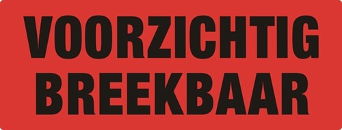 Waarschuwingsetiket voorzichtig breekbaar 500st 1 Rol