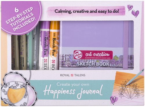 Journal Royal Talens set 8delig paars 8 Stuk